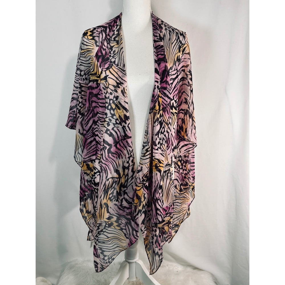 Rikka Violet Ruana Butterfly Animal Print Wrap Cover Up‎ One Size CW-RU07 NEW